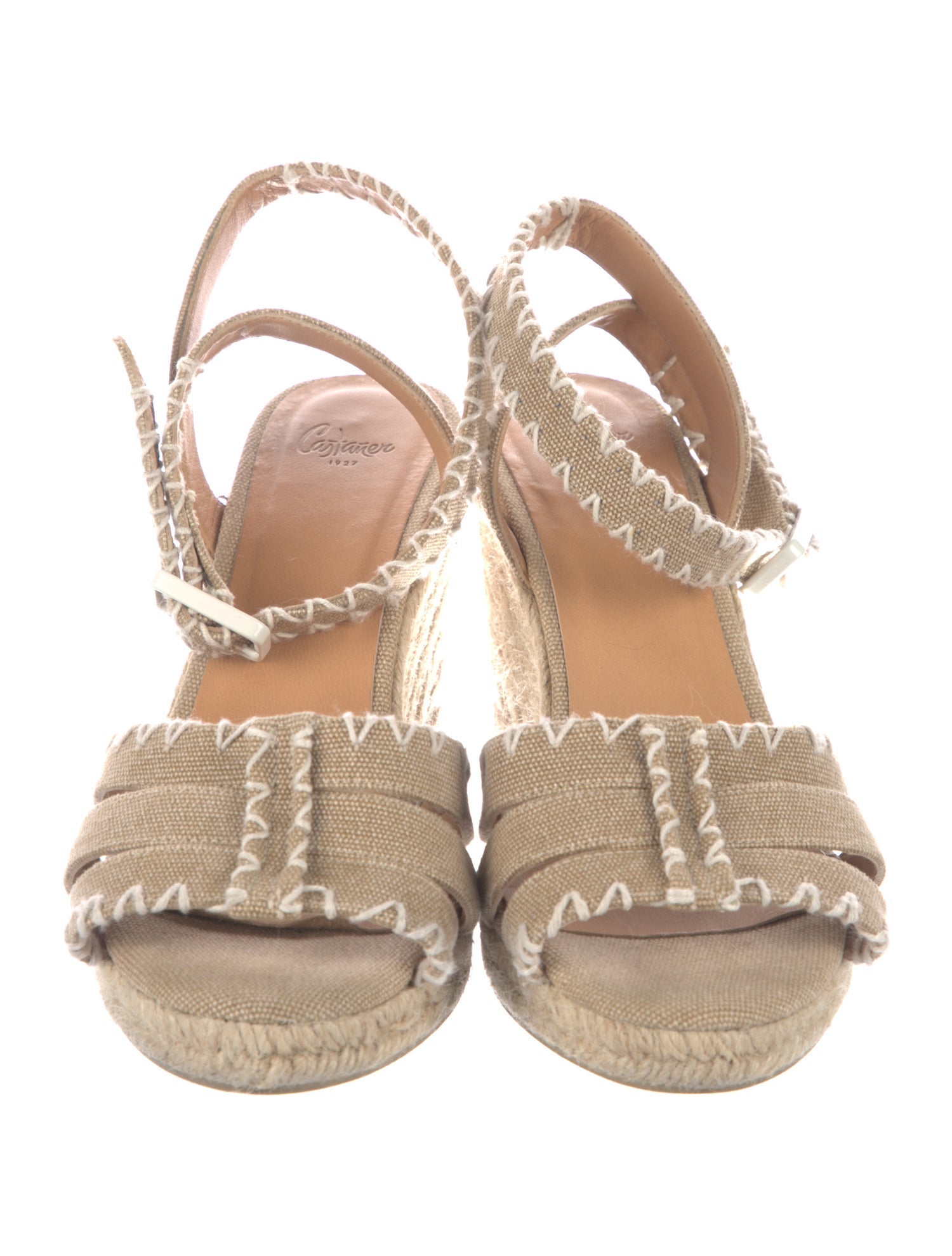 Castañer Animal Print Whipstitch Trim Espadrilles